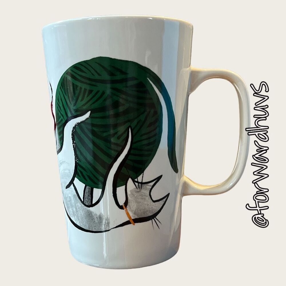 Starbucks 16 fl oz Cat and Yarn Mug - 2015 Edition